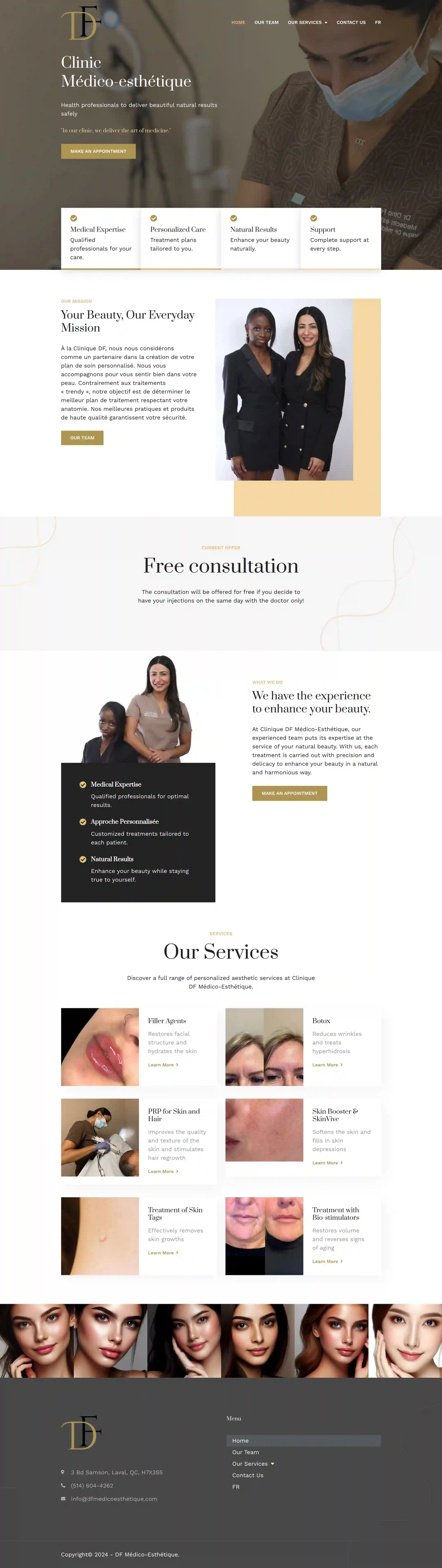 Website built for dfmedicoesthetique.com