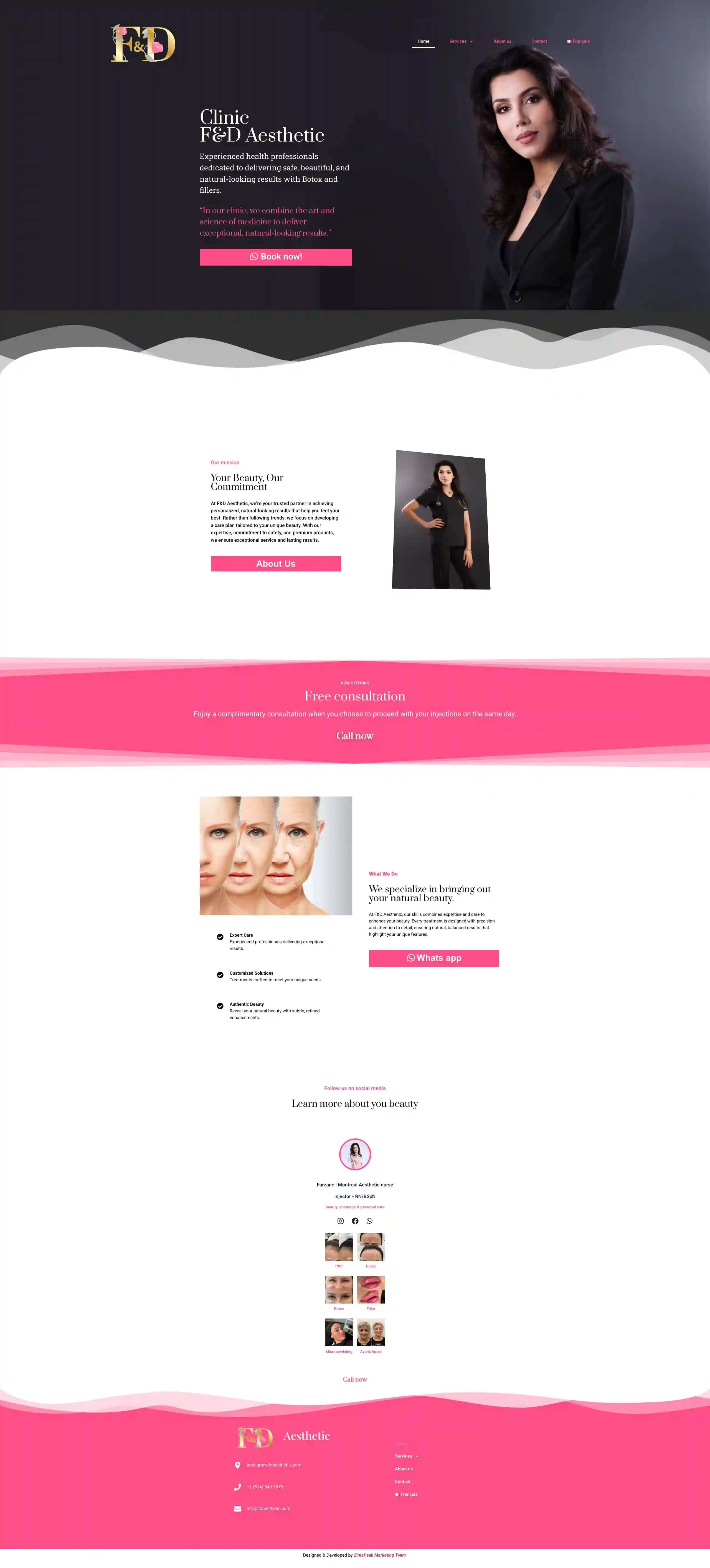 Website built for Fdaesthetic