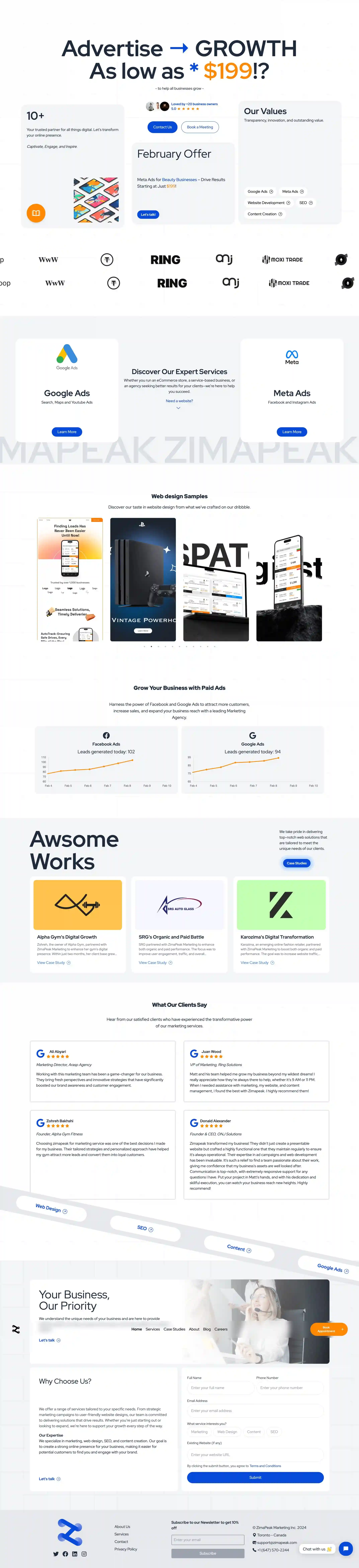 Website built for zimapeak.com