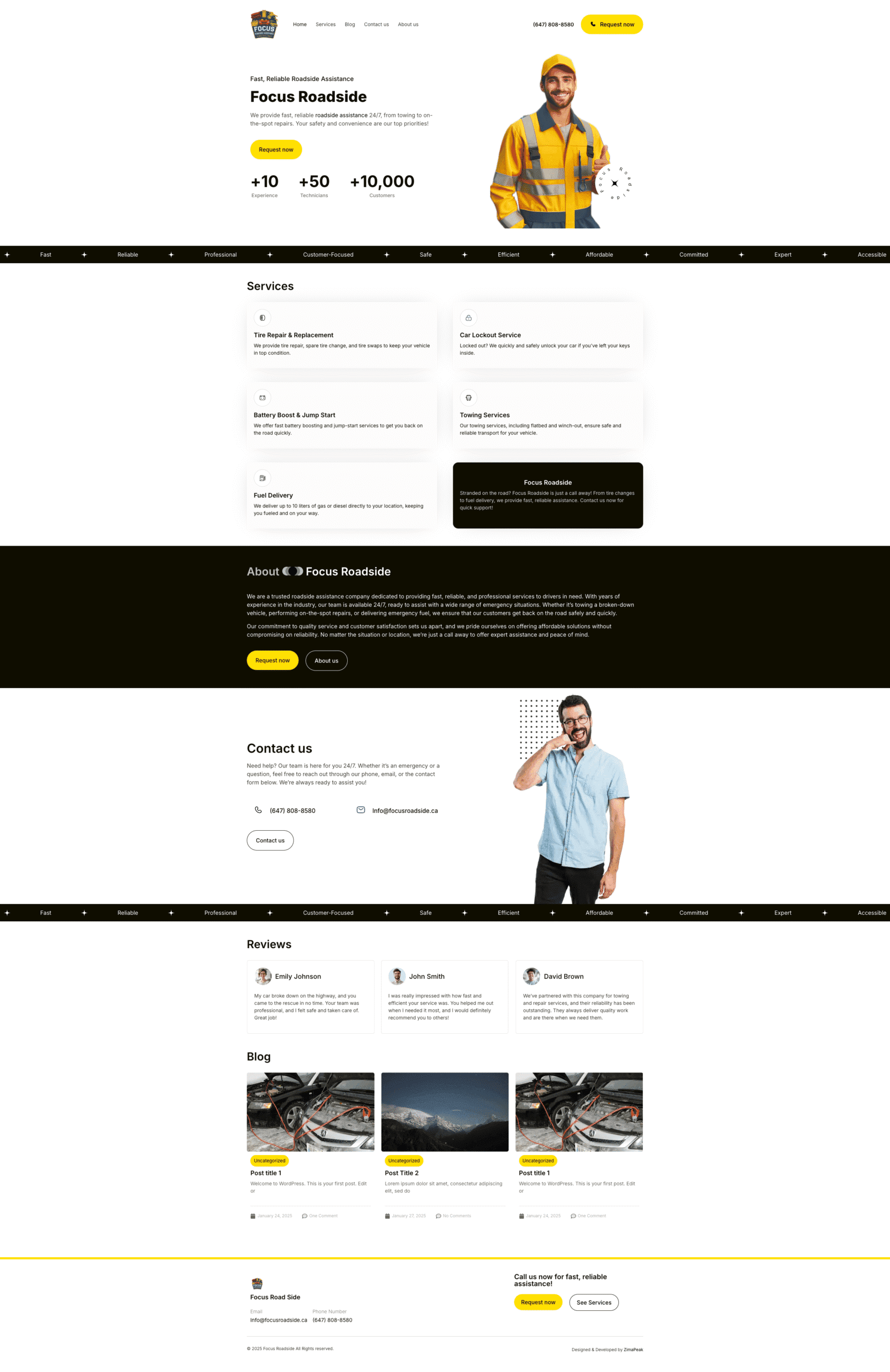 Focus Road Side website design