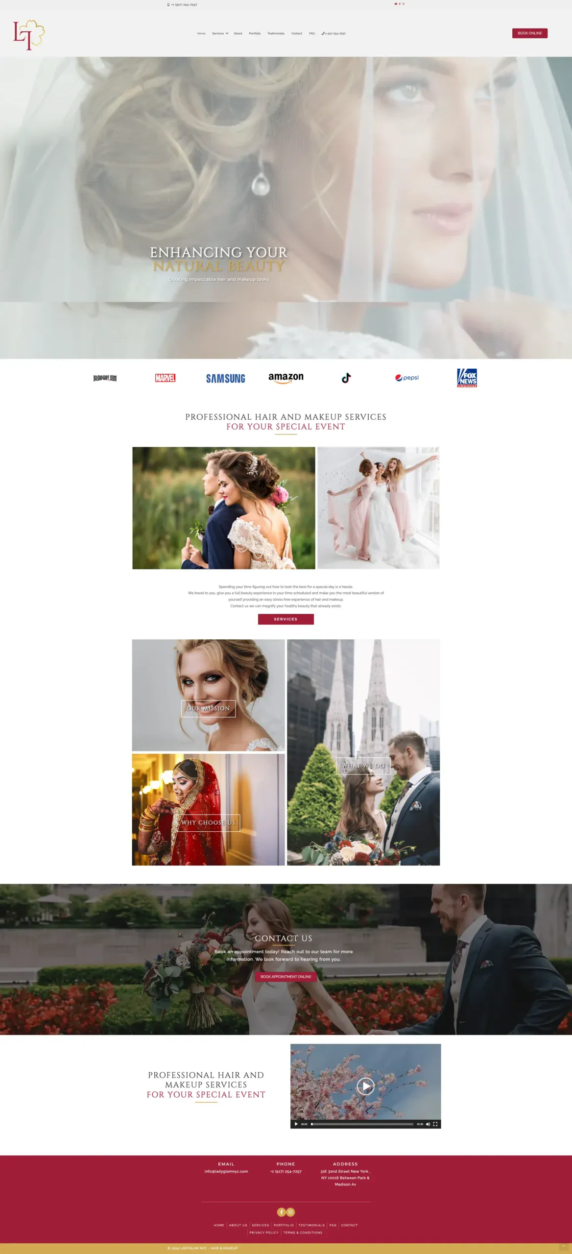Lady Glam website design