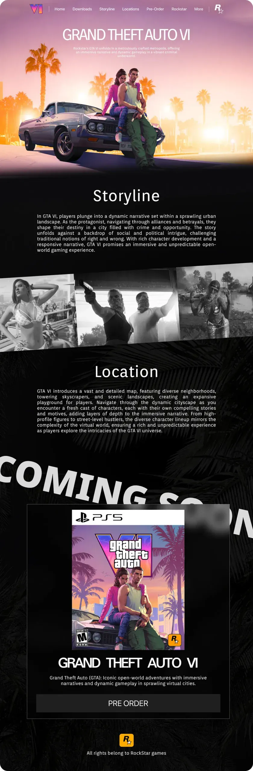 GTA VI Concept website design