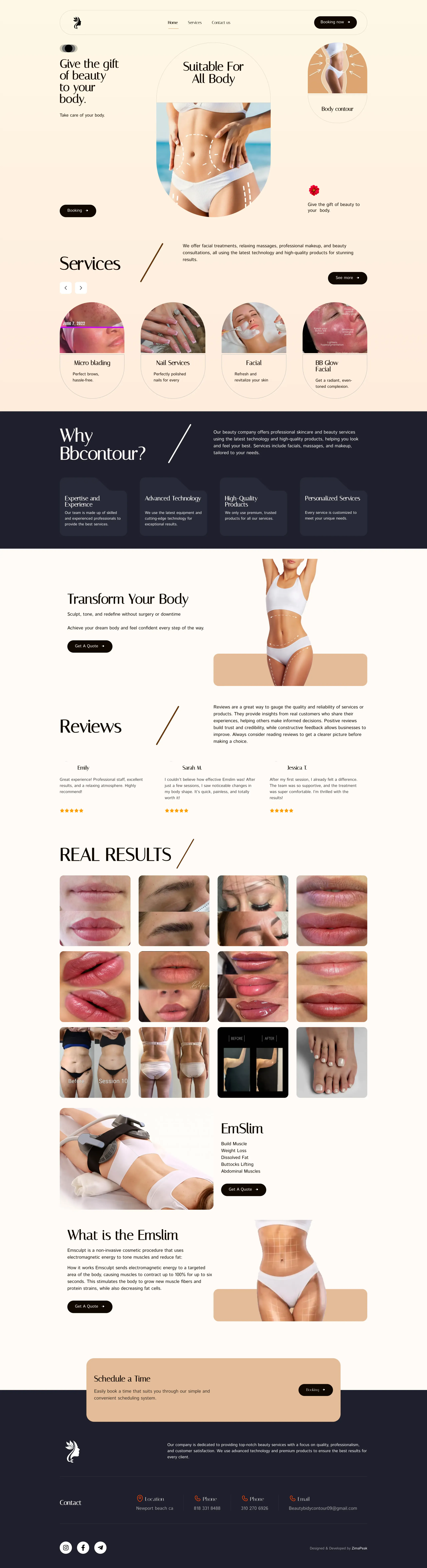 Bcontour website design